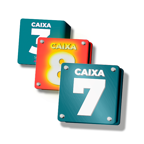 PLACA DE CAIXA 25X25 FRENTE E VERSO