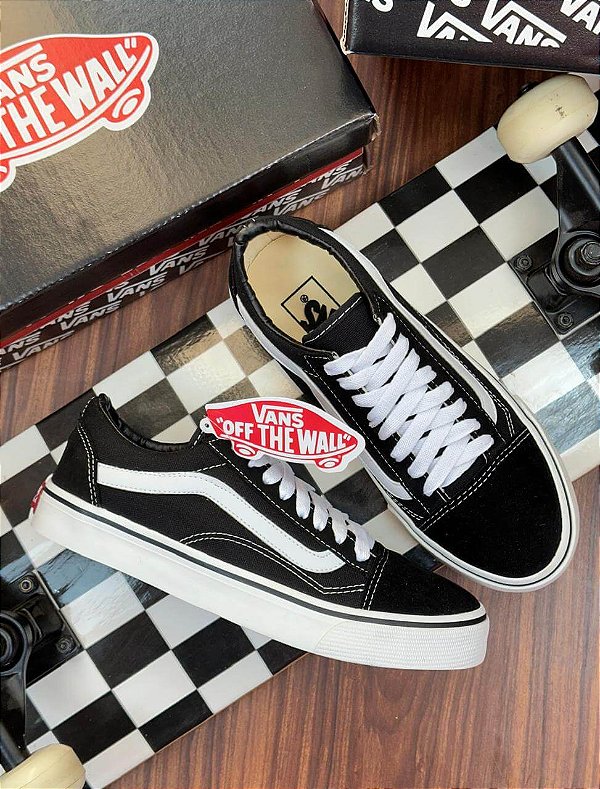 Tênis Vans Old Skool preto/branco -Linha premium