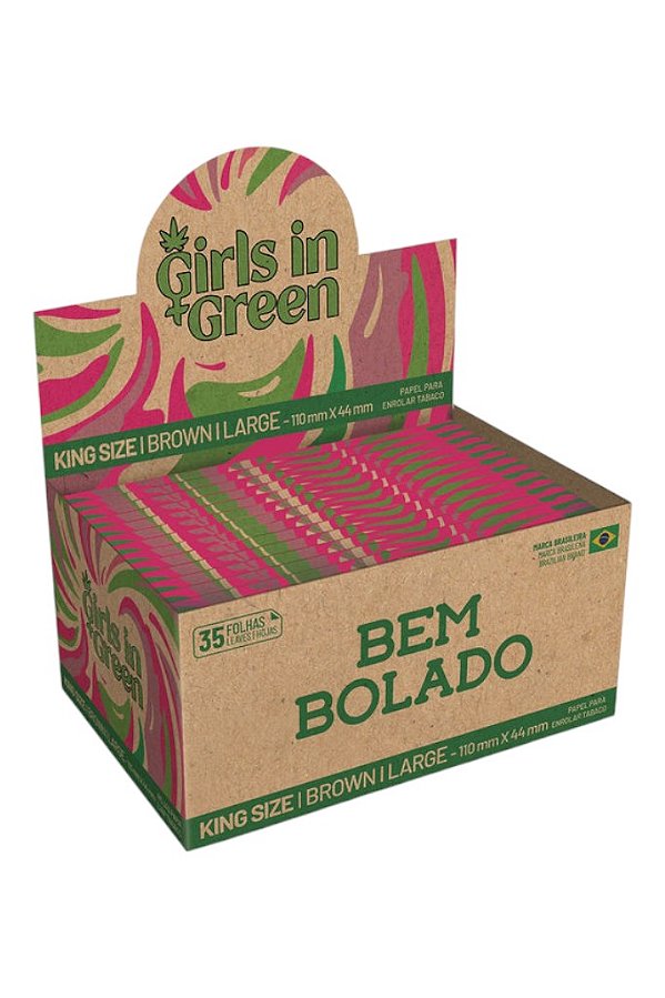 Seda Bem Bolado Girls in Green King Size Brown Large