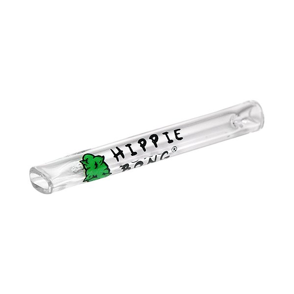Piteira de Vidro Simples com Bocal Flat Hippie Bong