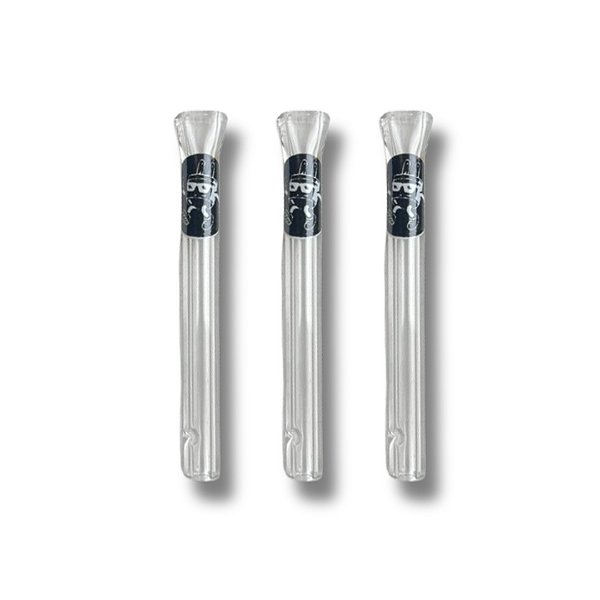 Kit 3 Piteiras de Vidro Simples Bocal Flat