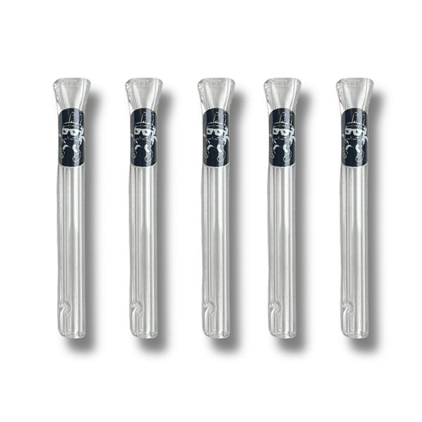 Kit 5 Piteiras de Vidro Simples Bocal Flat