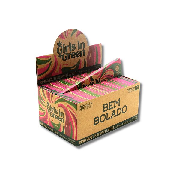 Caixa de Seda Bem Bolado Girls in Green Brown Large King Size
