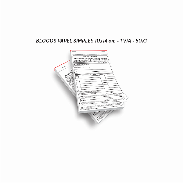 Bloco 1 via 75g 10x14 cm