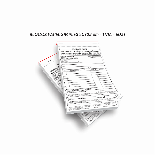 Bloco 1 via 75g 20x28 cm