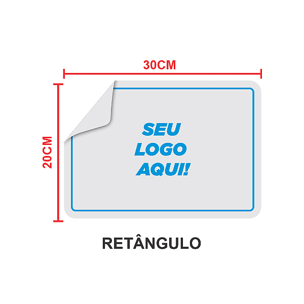 Placa ps 1mm com adesivo 20x30cm