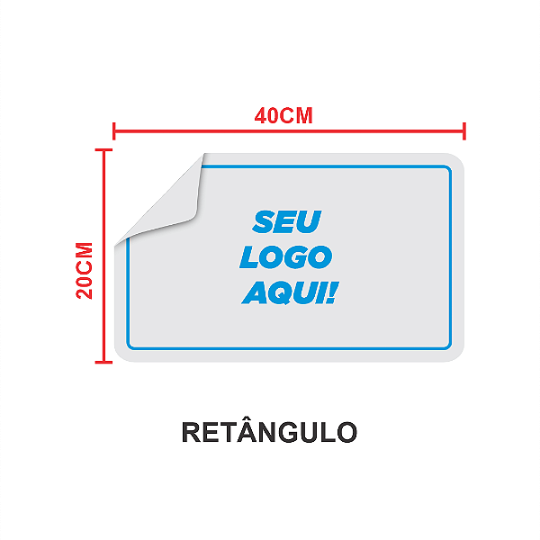 Placa ps 1mm com adesivo 20x40cm