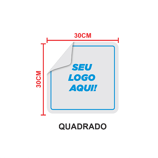 Placa ps 1mm com adesivo 30x30cm