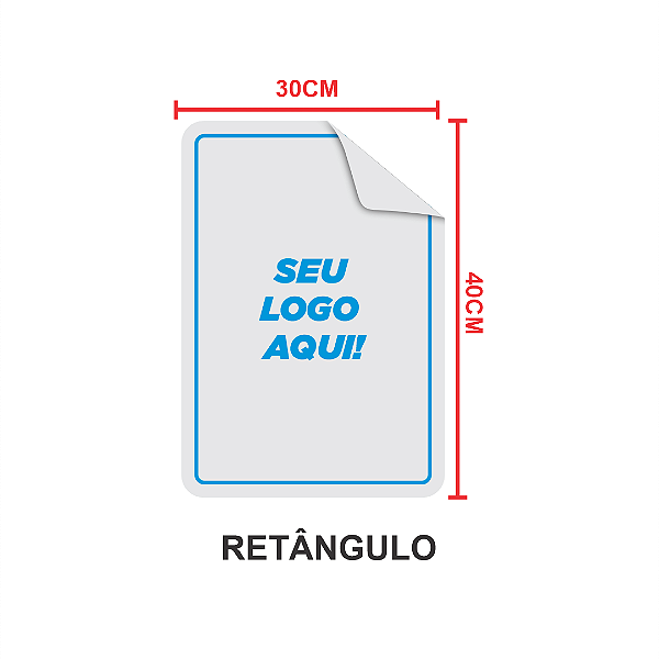 Placa ps 1mm com adesivo 30x40cm