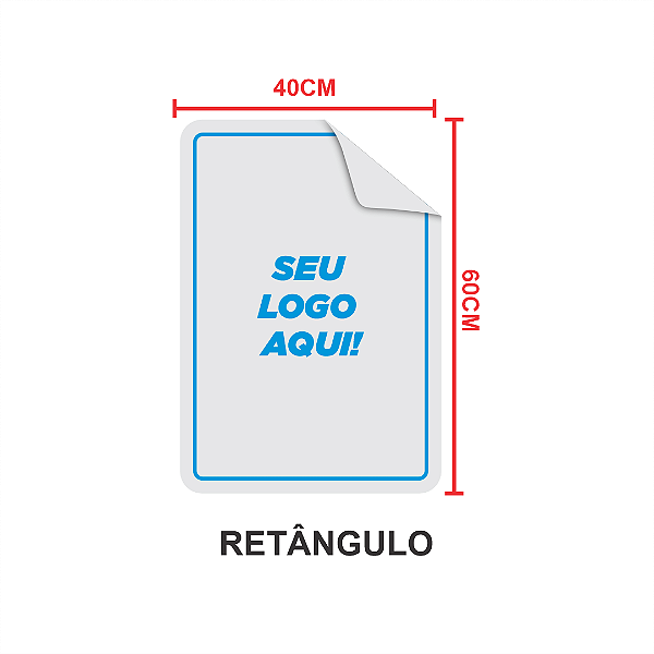 Placa ps 1mm com adesivo 40x60cm