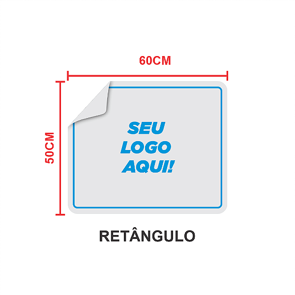 Placa ps 1mm com adesivo 50x60cm