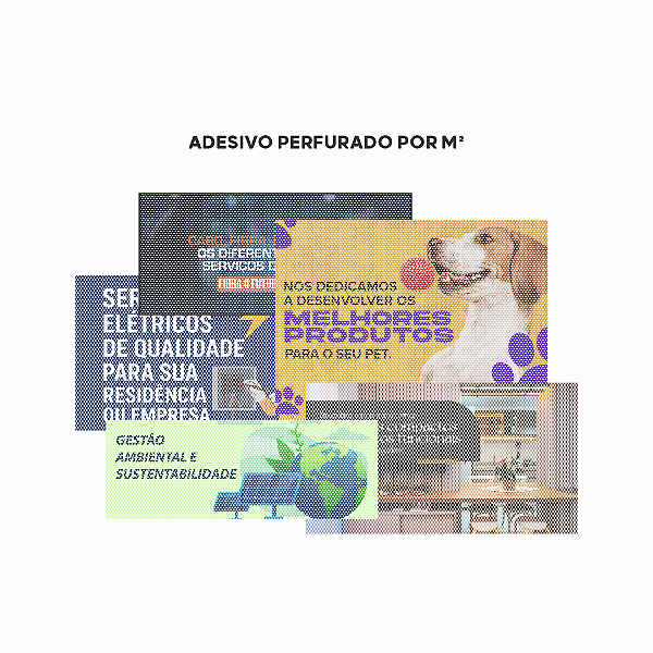 Adesivo Perfurado - Tamanho PERSONALIZADO