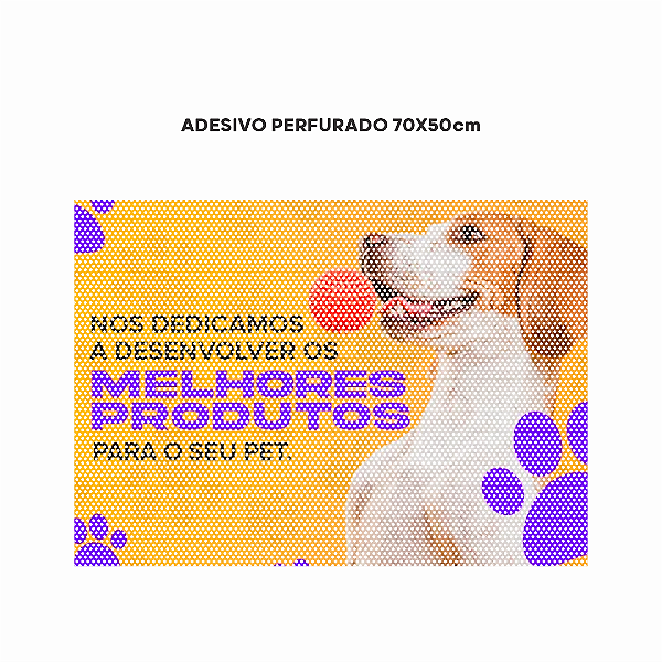 Adesivo Perfurado - Tamanho 70x50cm