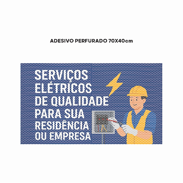 Adesivo Perfurado - Tamanho 70x40cm