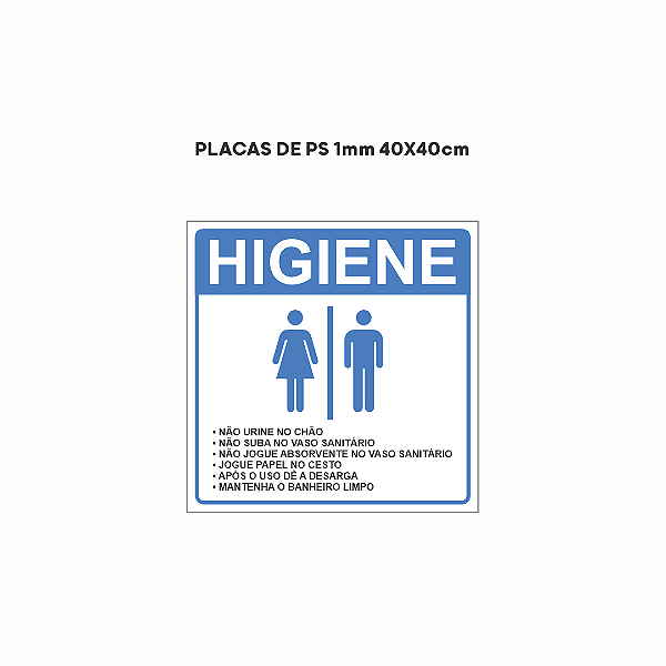 Placa PS 1mm 40x40 cm