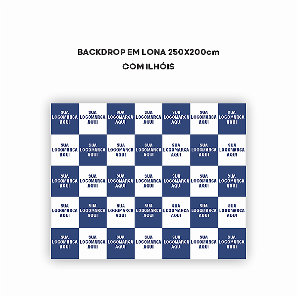Lona para Backdrop 440g/m² - 250x200cm - Acabamento em ilhóis