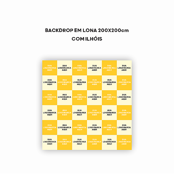 Lona para Backdrop 440g/m² - 200x200cm - Acabamento em ilhóis
