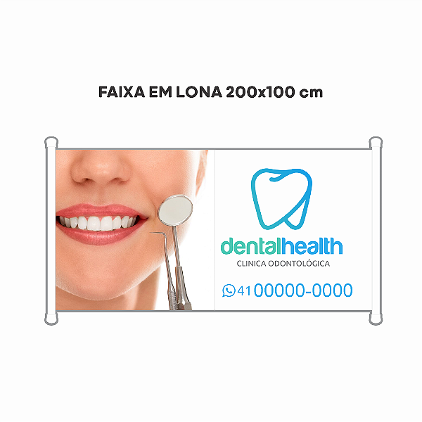 Faixa em lona - 200x100 cm