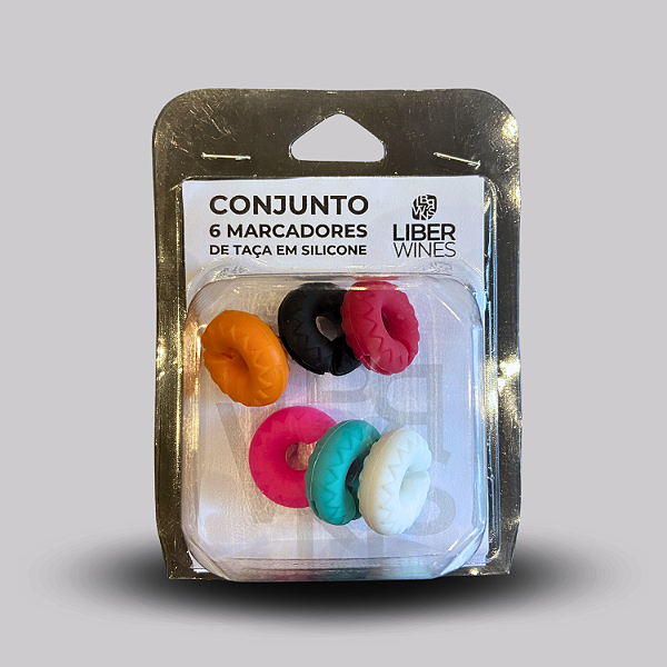 MARCA-TAÇA EM SILICONE - 6 CORES
