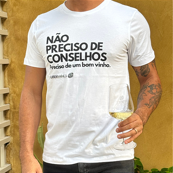 Camiseta Branca - Não Preciso de Conselhos