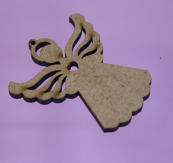 Pingente Anjo 5cm - MDF - 4 unidades