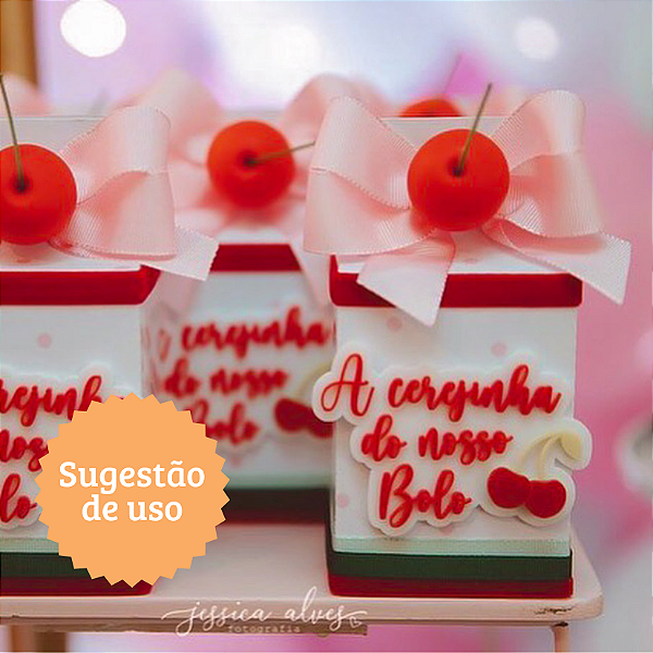 Aplique Cerejinha do Bolo - 7cm - Cerejinha - 1 unidade