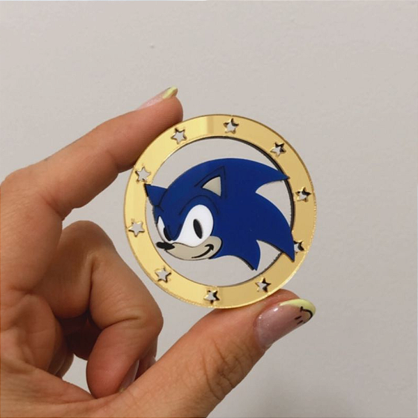 Aplique Personagem - Sonic  - 5cm - 1 unidade