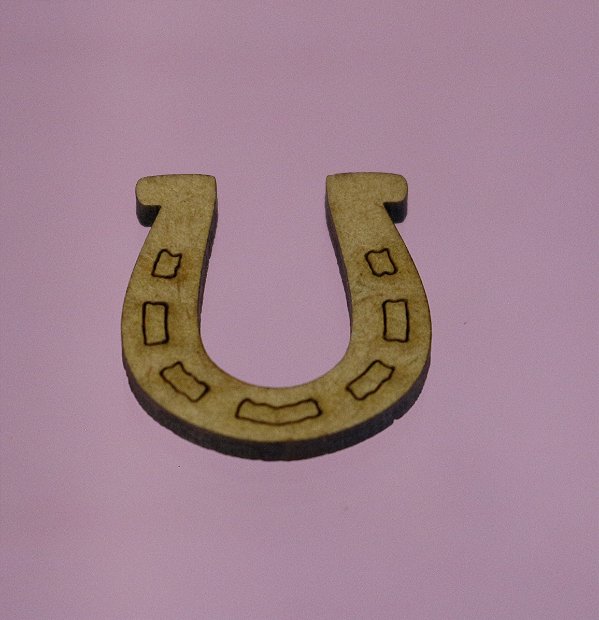 Aplique Ferradura 2,2cm - MDF - 10 unidades