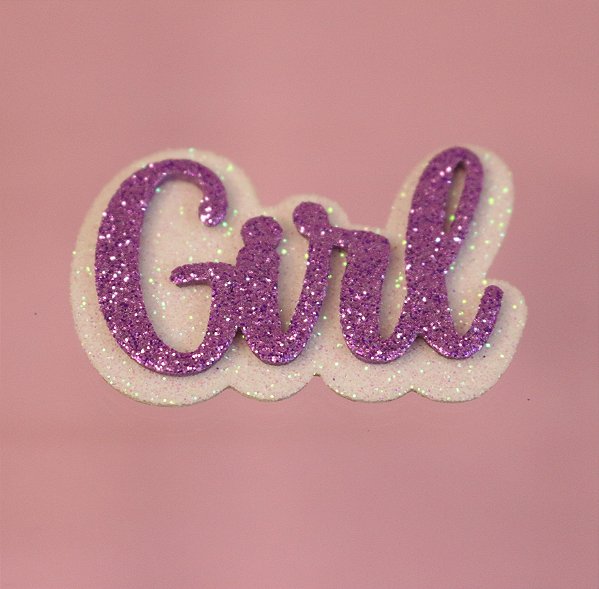 Aplique Girl - Chá de Bebê/Chá Revelação - EVA - 6 unidades