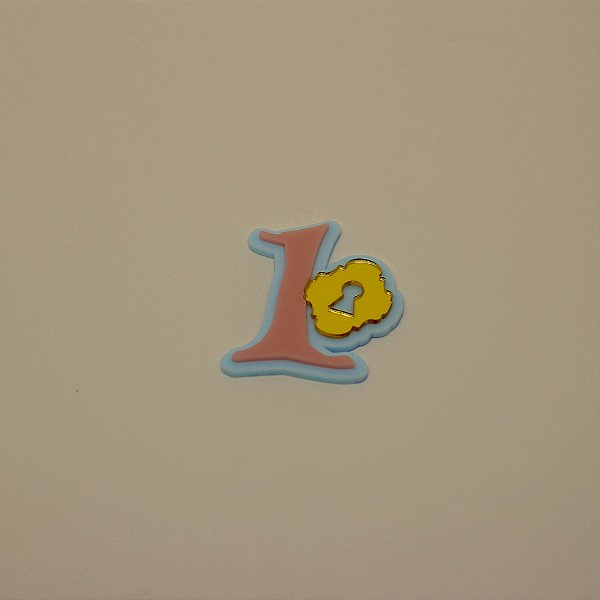 Aplique Idade com Fechadura - Alice no País das Maravilhas - 6cm - 1 unidade