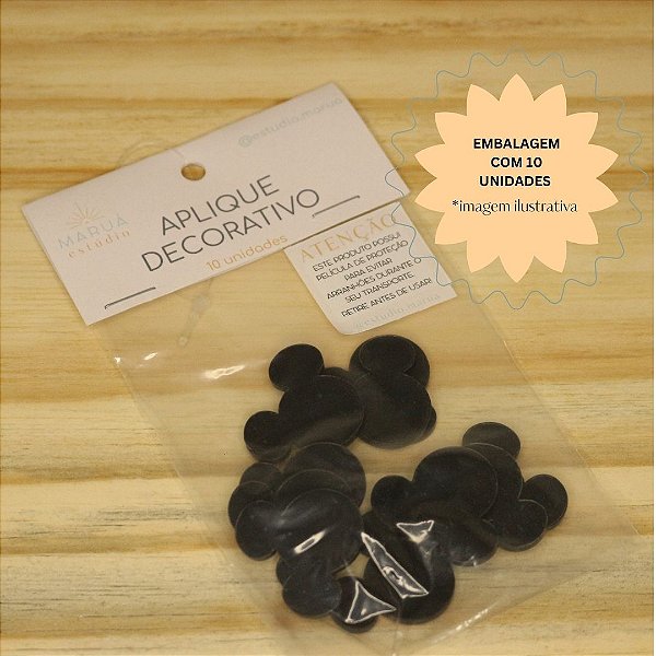 Aplique Ratinho 2,5cm - Acrílico - 10 unidades