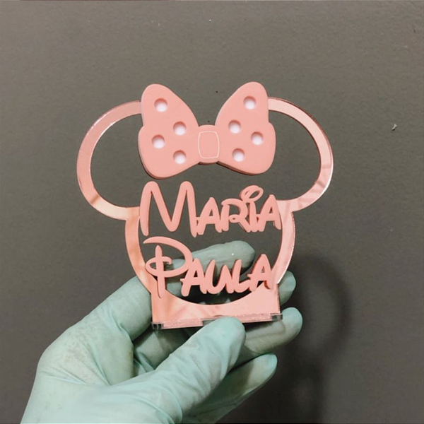 Aplique Nome Silhueta -  Minnie - 10cm - 1 unidade