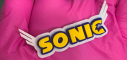 Aplique Sonic com Asas - Acrílico - 1 unidade