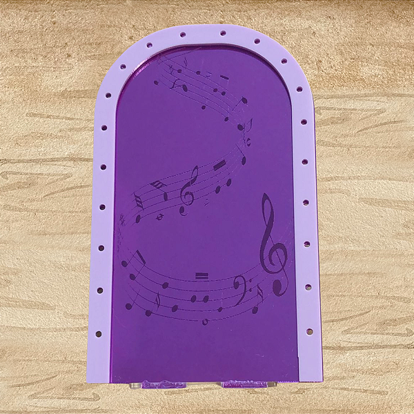 Cenário Musical com Furos para Led - Casa Mágica da Gabby - 13cm - 1 unidade