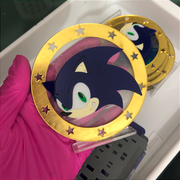 Cenário Rosto - Sonic - 9cm  - 1 unidade