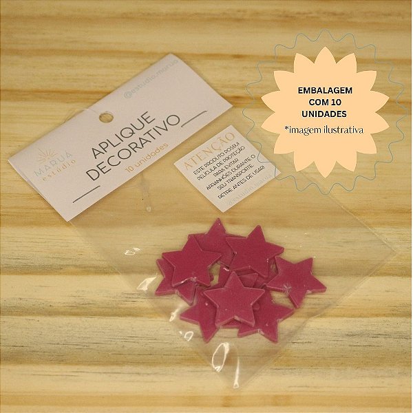 Aplique Estrela - 2,2cm - 10 unidades