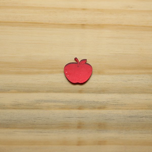 Aplique Maçã 2,8cm - Branca de Neve/Jardim - Acrílico - 10 unidades