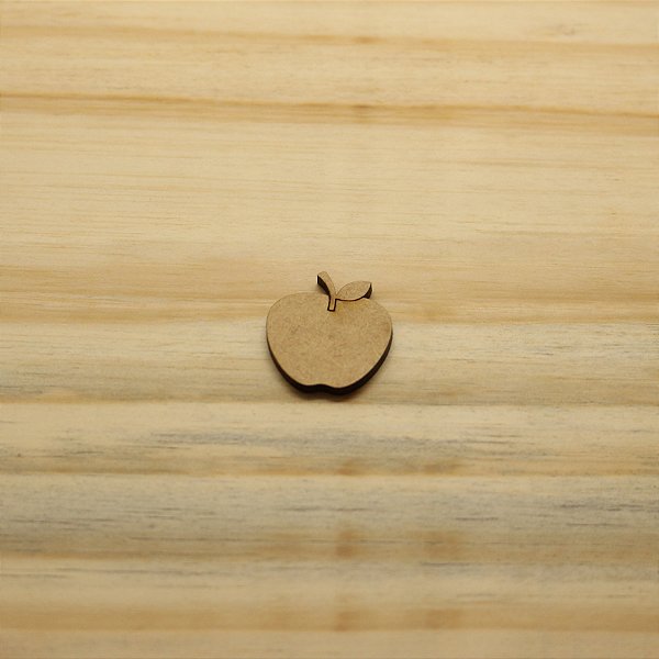 Aplique Maçã 2,8cm - Branca de Neve/Jardim - MDF - 10 unidades