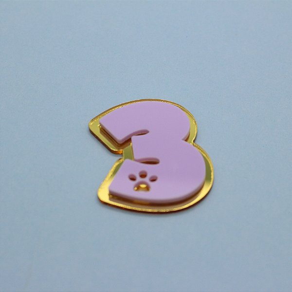 Aplique Idade - Patrulha Canina - 5cm - 1 unidade