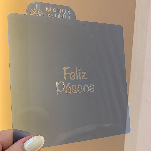 Stencil - Feliz Páscoa - 1 unidade
