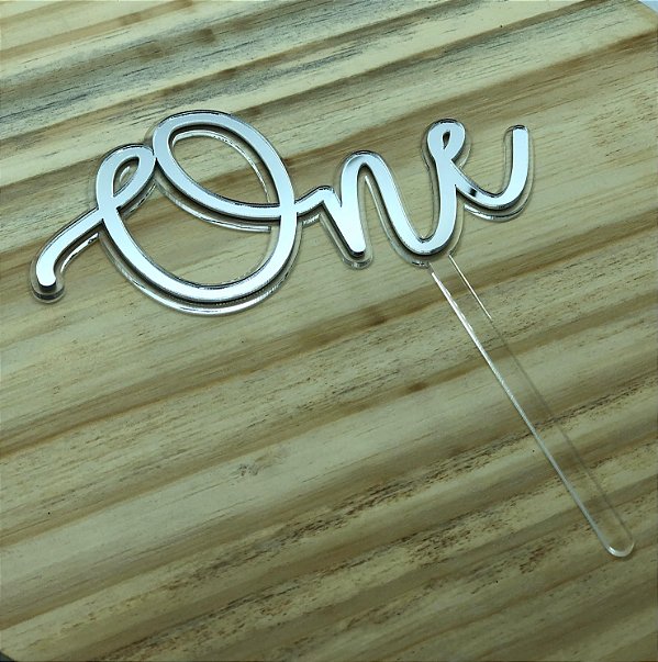 Topo de Bolo Duplo - One 15cm - Acrílico - 1 unidade