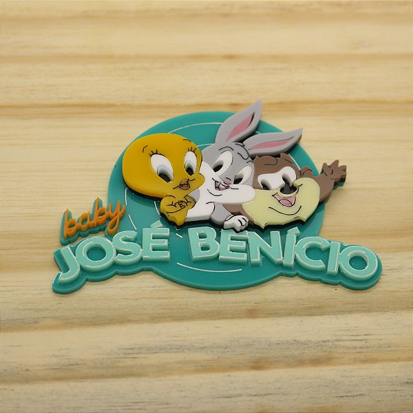 Aplique Nome com personagens - Looney Tunes - 10cm - ACRÍLICO