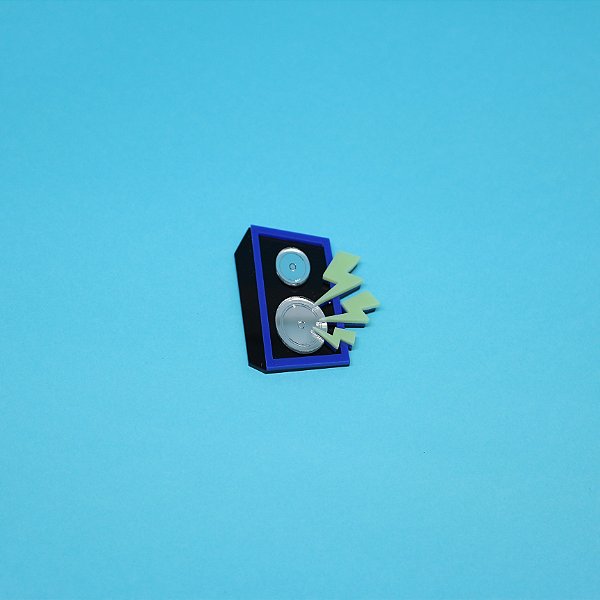 Aplique Caixa de som - Rock Doido - 7cm - 1 unidade