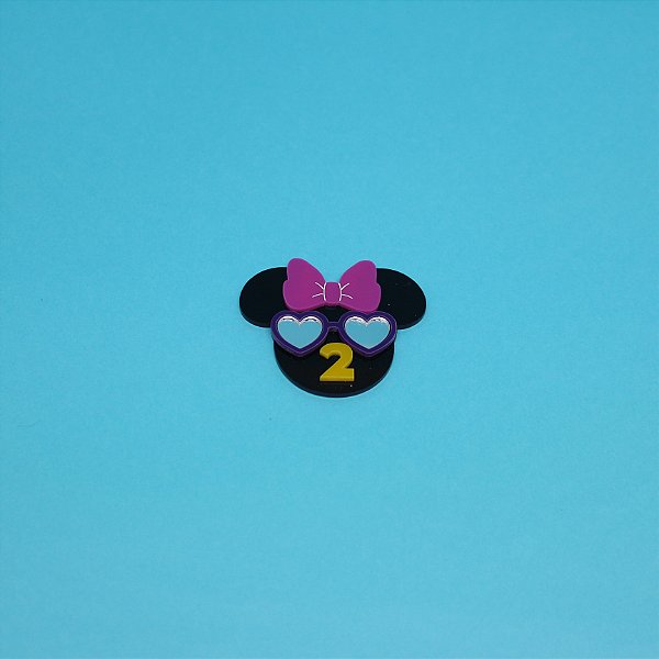 Aplique Idade Ratinha Pool Party - 5,7cm - 1 unidade