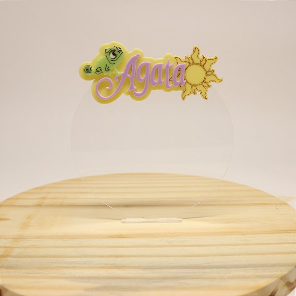 Cenário Pascal com Nome - Enrolados - 13cm - 1 unidade