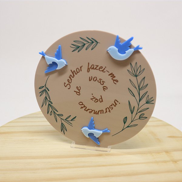 Cenário Oração - Pássaros de São Francisco - 14cm - 1 unidade