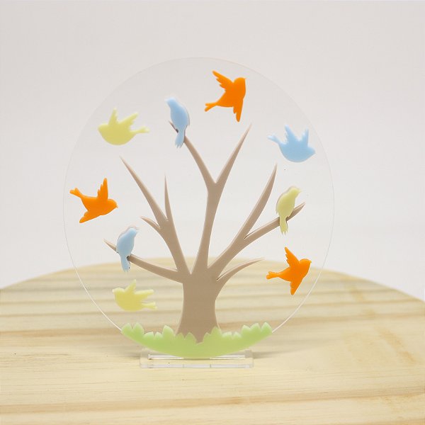 Cenário Pássaros coloridos - Pássaros de São Francisco - 13cm - 1 unidade