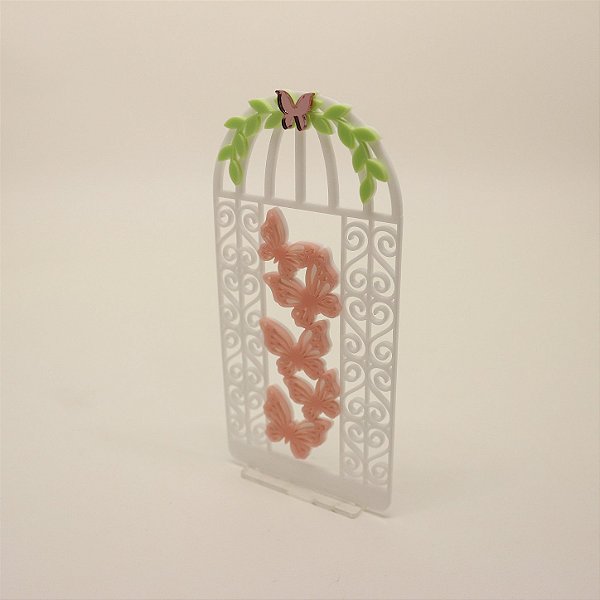 Cenário Cúpula Borboletas - Jardim - 14cm - 1 unidade