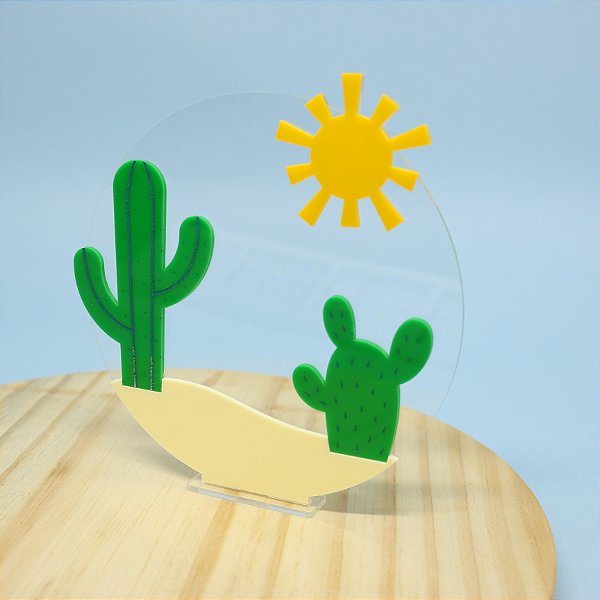 Cenário Cactos - 14cm - 1 unidade