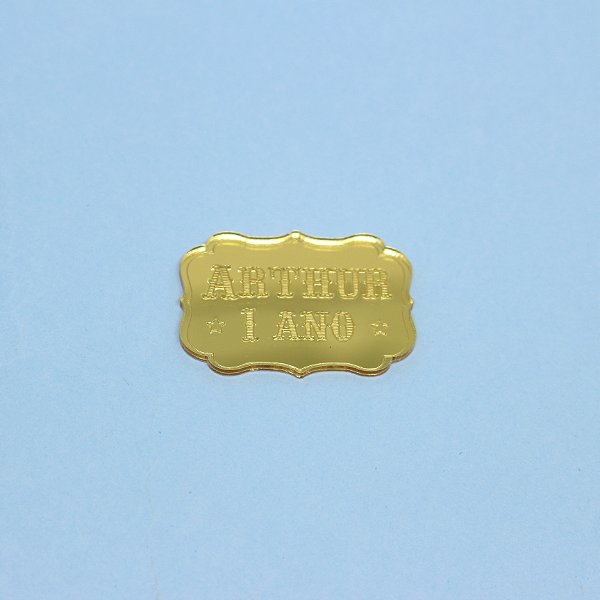 Aplique Ticket Nome e Idade - Circo - 4cm - 1 unidade
